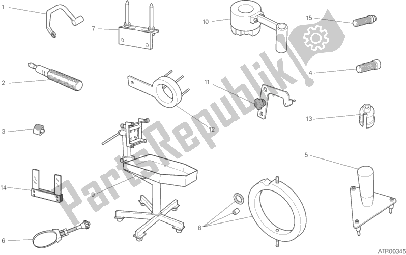 Wszystkie części do 001 - Narz? Dzia Serwisowe Warsztatu Ducati Multistrada 1260 S ABS USA 2019